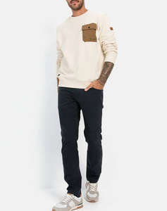 CAMEL Sweatshirt Crewneck contrast pocket