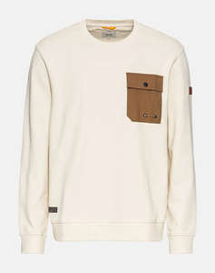 CAMEL Sweatshirt Crewneck contrast pocket