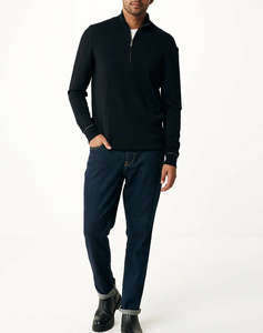 MEXX JAMES Basic knit sweater half zip