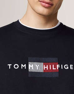 TOMMY HILFIGER HILFIGER FLAG EMBRO SWEATSHIRT