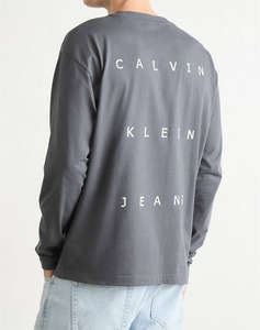 CALVIN KLEIN STAMP BACK GRAPHIC LS TEE