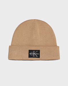 CALVIN KLEIN MONO LOGO PATCH BEANIE WARM