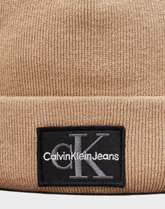 CALVIN KLEIN MONO LOGO PATCH BEANIE WARM