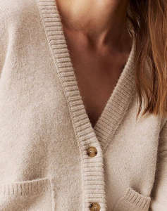 CALVIN KLEIN TEXTURED LOOSE SWEATER CARDIGAN