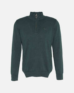 BARBOUR PIMA COTTON HALF ZIP KNITTED JUMPER