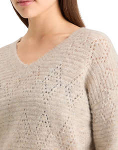 SCOTCH&SODA BOUCLE V-NECK RELAXED PULLOVER