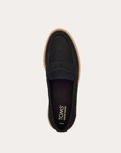 TOMS BLK/BLK LEATHER WM CARA DRCAS