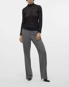 VERO MODA VMZOE LS LACE HIGH NECK TOP JRS NOOS