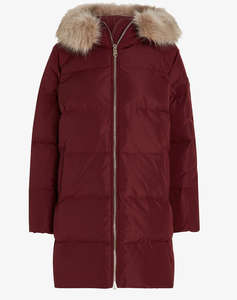 TOMMY HILFIGER MW DOWN REG COAT WITH FUR