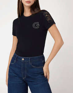 GUESS SS CN LACE TEE ДАМСКА ТЕНИСКА