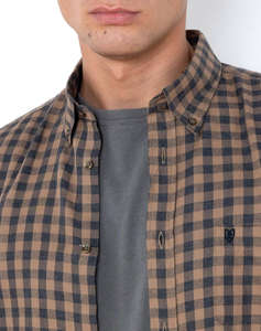 THE BOSTONIANS РИЗА MAVERICK TWILL REGULAR FIT MedCheck TWILL Button-down Regular FIT