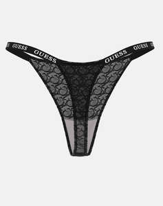 GUESS EDYTHA THONG - GJ JACQUARD MESH БЕЛЬО W