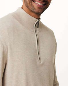 MEXX JAMES Basic knit sweater half zip