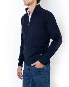 THE BOSTONIANS ПУЛОВЕР ПАМУК HALF-ZIP REGULAR FIT