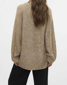 VERO MODA VMLEILANI NEW LS O-NECK LONG PULLOVE REP