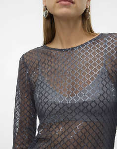 VERO MODA VMSAFINA LS O-NECK TOP JRS