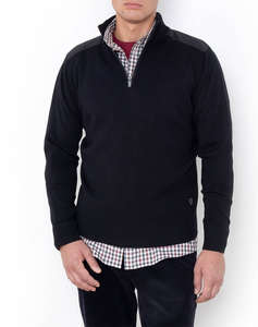 THE BOSTONIANS ПУЛОВЕР ПАМУК HALF-ZIP REGULAR FIT