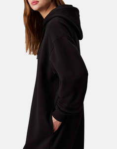 CALVIN KLEIN CHENILLE MONOLOGO HOODIE DRESS