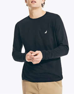 NAUTICA БЛУЗА T-SHIRT ΜΜ SOLID LONG SLEEVE CREW TEE