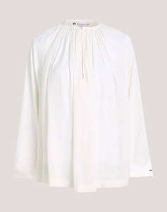 TOMMY HILFIGER CREPE GATHERED BLOUSE