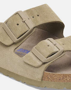 BIRKENSTOCK S25 LEATHER ARIZONA SFB LEVE FADED KHAKI 35 - 46 NARROW SEASONAL SHOE UNISEX