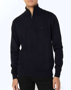 THE BOSTONIANS ПЛЕТЕНА МАТЕРИЯ HALF-ZIP REGULAR FIT