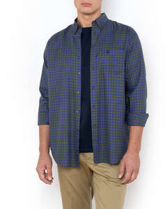 THE BOSTONIANS РИЗА MAVERICK TWILL REGULAR FIT MedCheck TWILL Button-down Regular FIT