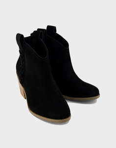 TOMS BLK SUE/BRAID WM CONSTC BOOT