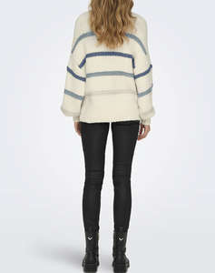 ONLY ONLMY LS STRIPE HIGH NECK KNT