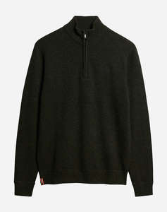 SUPERDRY D2 OVIN ESSENTIAL EMB KNIT HALF ZIP MENS KNIT