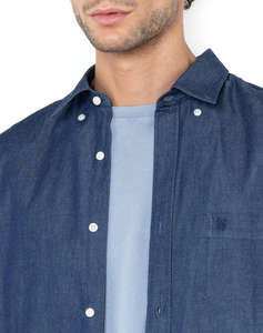 THE BOSTONIANS РИЗА DENIM REGULAR FIT Plain DENIM Button-down Regular Fit