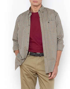 THE BOSTONIANS РИЗА MAVERICK TWILL REGULAR FIT MedCheck TWILL Button-down Regular FIT