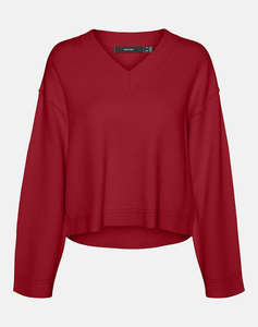 VERO MODA VMGOLD PIPING LS V-NECK PULL. GA LCS