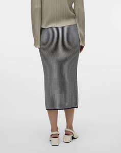 VERO MODA VMGOLD PINSTRIPE PENCIL 7/8 SKIRT GA