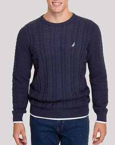 NAUTICA KNIT T-SHIRT ΜΜ MENS 7GG CABLE CREW