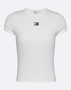 TOMMY JEANS TJW SLIM BADGE RIB TEE