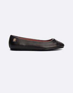 TOMMY HILFIGER BALLERINA LEATHER FLAT BOW