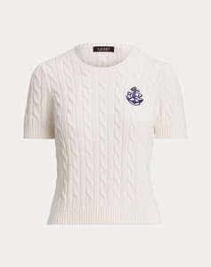 LAUREN RALPH LAUREN GASSED COTTON-SS SWEATER