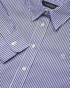 LAUREN RALPH LAUREN 50S STRTCH NON IRON-LS SHIRT W/ CHST EMB