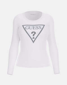 GUESS LS CN SHINY TRIANGLE TEE ДАМСКА ТЕНИСКА