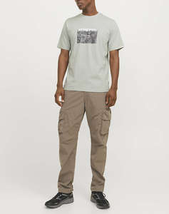 JACK&JONES JCOTARMAC CAMO FRONT TEE SS CREW NECK LN