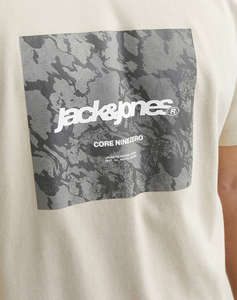 JACK&JONES JCOTARMAC CAMO FRONT TEE SS CREW NECK LN