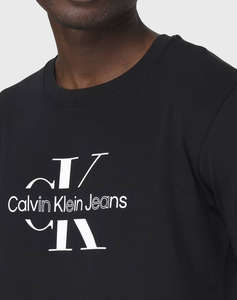 CALVIN KLEIN JEANS DISRUPTED OUTLINE MONOLOGO TEE