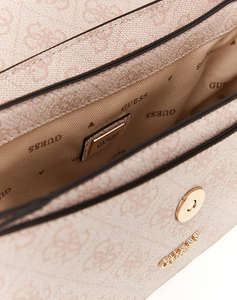 GUESS ORLINA LOGO TOP HANDLE FLAP ДАМСКА ЧАНТА(Размери: 22 x 14 x 5см.)