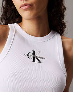 CALVIN KLEIN JEANS MONOLOGO RIB TANK TOP