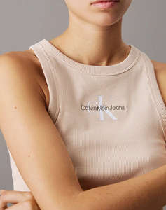 CALVIN KLEIN JEANS MONOLOGO RIB TANK TOP