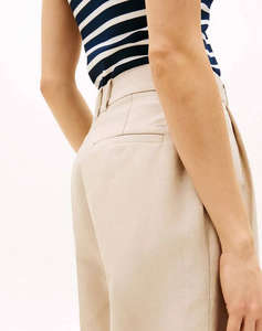 TOMMY HILFIGER LINEN MIX PLEATED SHORT